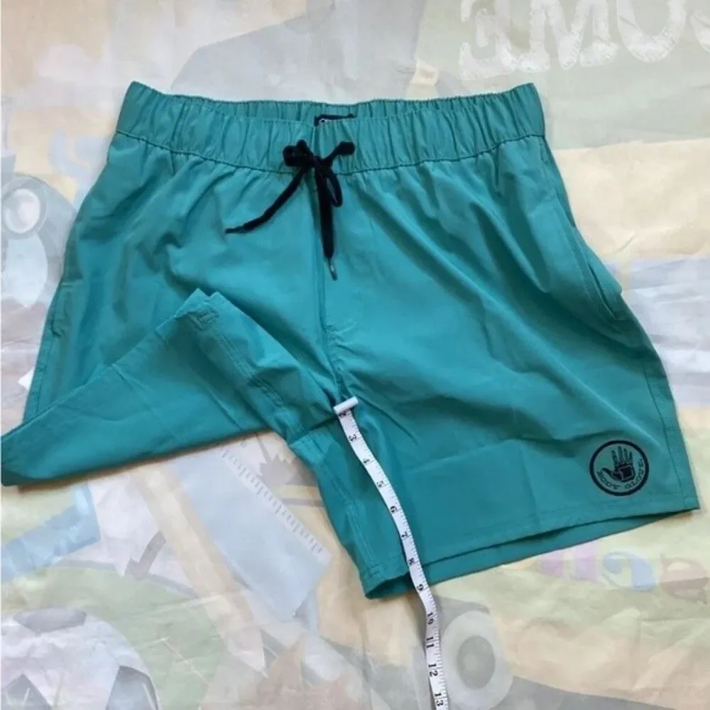 Body Glove Board Shorts Swim Trunks Men Size L /34 Sea Foam Blue Sky NWOT
